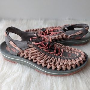 Keen Women's Uneek Gray Pink Cord Sandals
